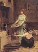 John William Waterhouse The Household Gods oil painting reproduction